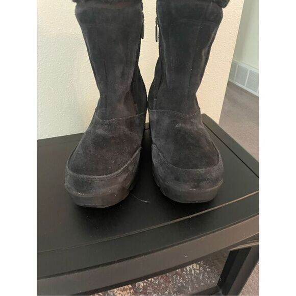 Sorel Black Suede Winter Boots (SZ 8) - Picture 1 of 7